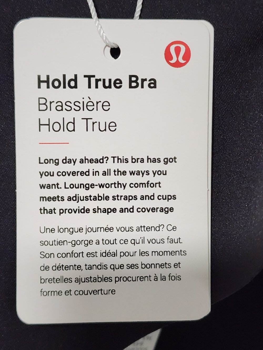 Lululemon Hold True Bra Black 38DD NWT Activewear - Picture 4 of 5